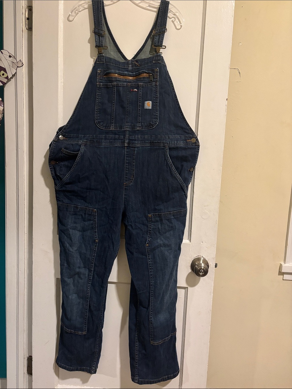 Carhartt Dark Blue Denim Women's Overalls - Picture 2 of 10
